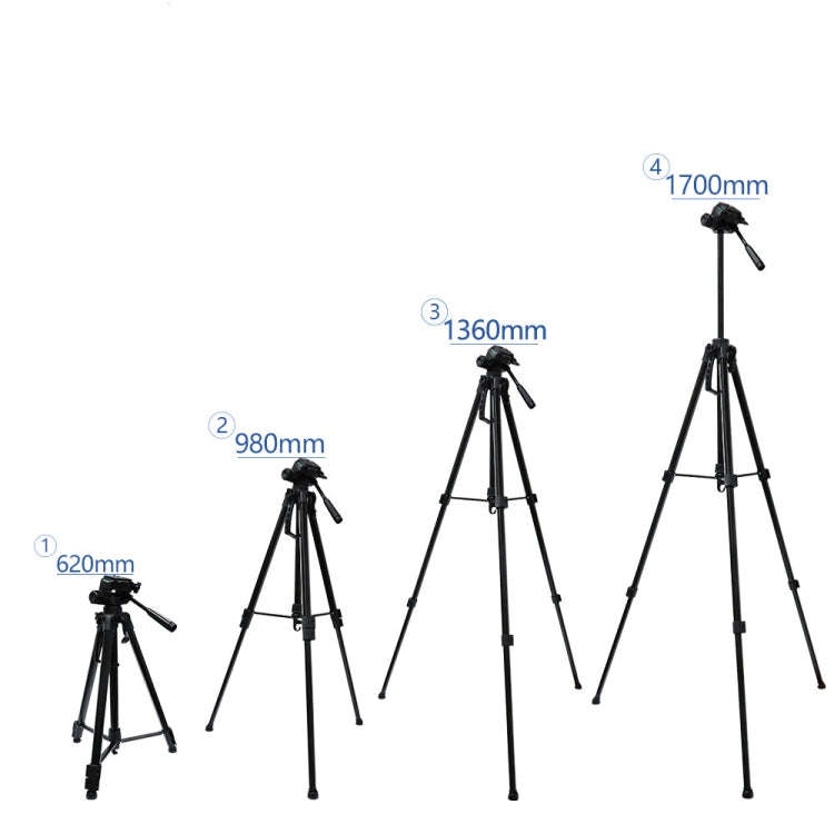 L-3600 Live Tripod with Three-Dimensional Damping Gimbal  Detachable Quick Release Plate  Height ...