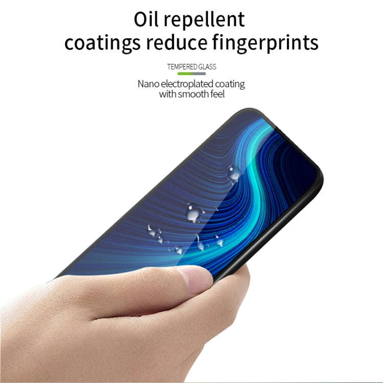 For Huawei Honor X10 MOFI 9H 3D Explosion-proof Curved Screen Tempered Glass Film(Black)