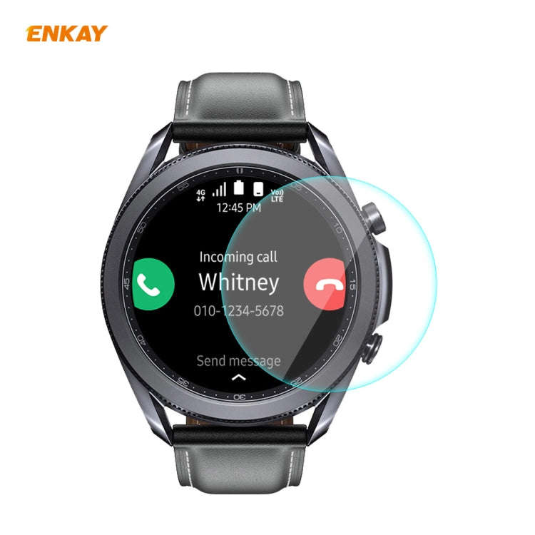 For Samsung Galaxy Watch 3 45mm ENKAY Hat-Prince 0.2mm 9H 2.15D Curved Edge Tempered Glass Screen...