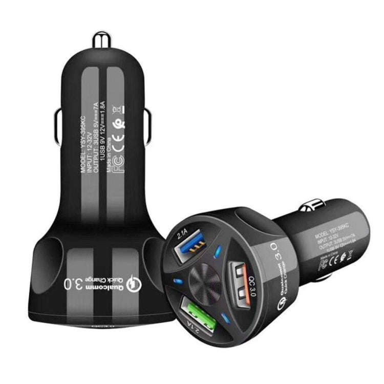 YSY-395KC QC3.0 3 USB 35W High Power Vehicle Charger / Mobile Phone Tablet Universal Vehicle Char...