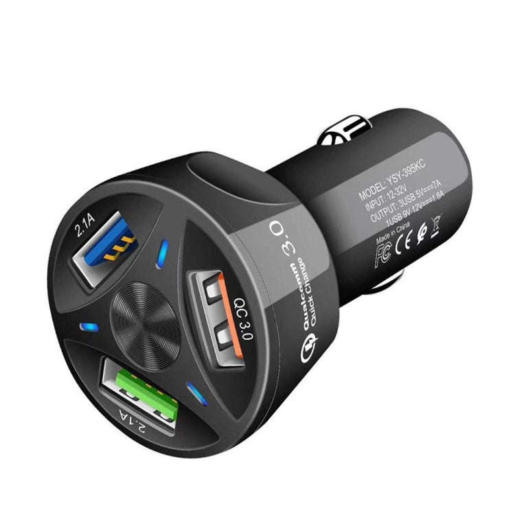 YSY-395KC QC3.0 3 USB 35W High Power Vehicle Charger / Mobile Phone Tablet Universal Vehicle Char...
