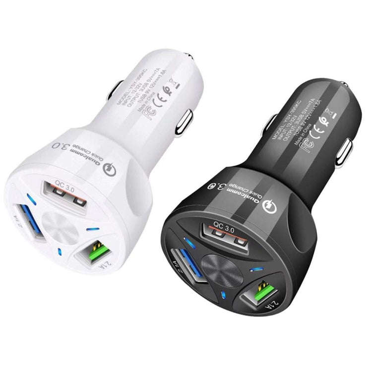 YSY-395KC QC3.0 3 USB 35W High Power Vehicle Charger / Mobile Phone Tablet Universal Vehicle Char...