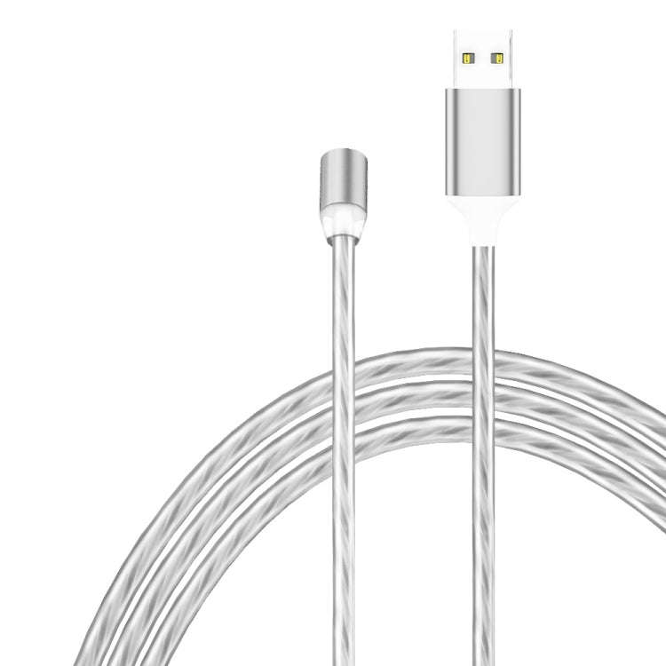 USB to 8 Pin Magnetic Suction Colorful Streamer Mobile Phone Charging  Cable, Length: 1m(Color Li...