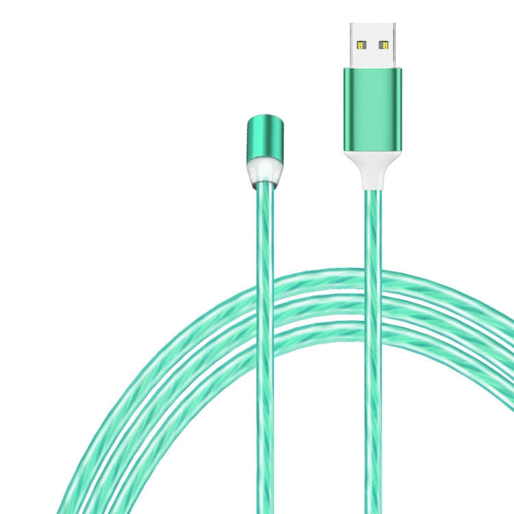 USB to 8 Pin Magnetic Suction Colorful Streamer Mobile Phone Charging  Cable, Length: 1m(Green Li...