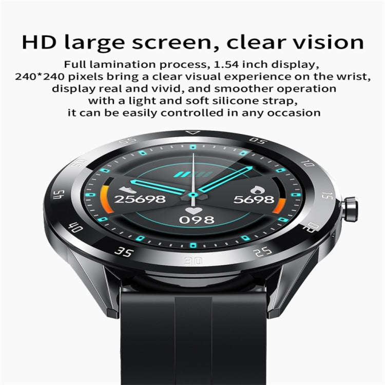 Y10 1.54inch Color Screen Smart Watch IP68 Waterproof,Support Heart Rate Monitoring/Blood Pressur...