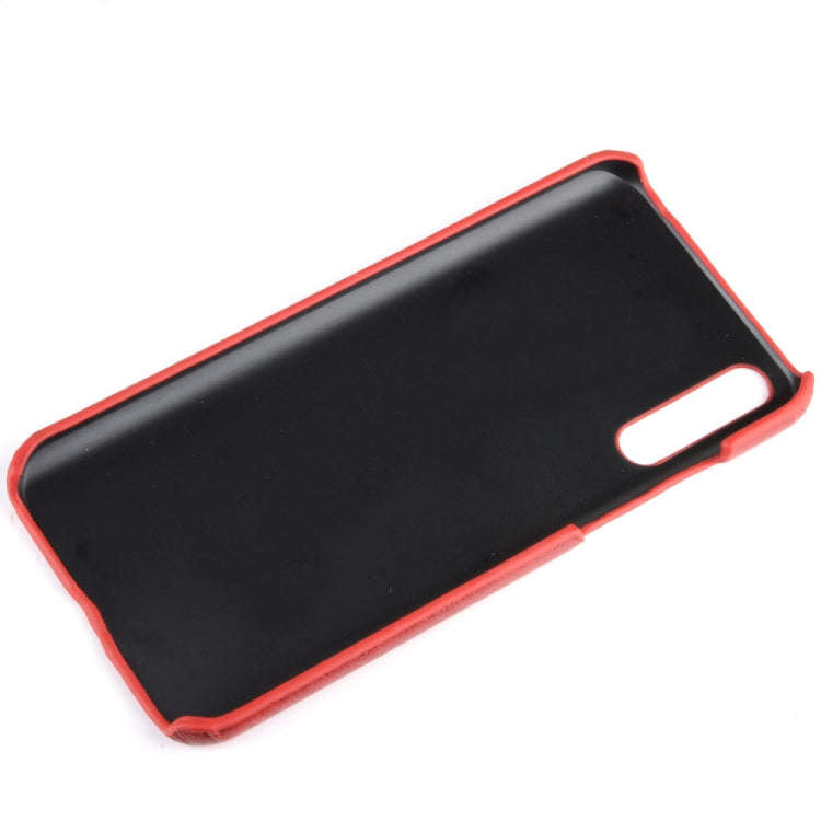 For Huawei P Smart S Shockproof Litchi Texture PC + PU Case(Brown)