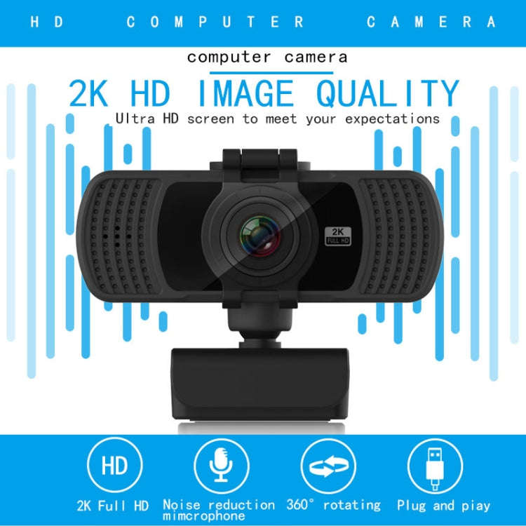Richwell PC-06 Mini 360 Degrees Rotating 4.0 MP HD Auto Focus PC Webcam with Noise Reduction Micr...