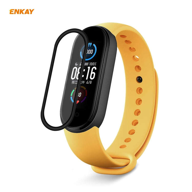 1 PCS For Xiaomi Mi Band 5 ENKAY Hat-Prince 3D Full Screen Soft PC Edge + PMMA HD Screen Protecto...