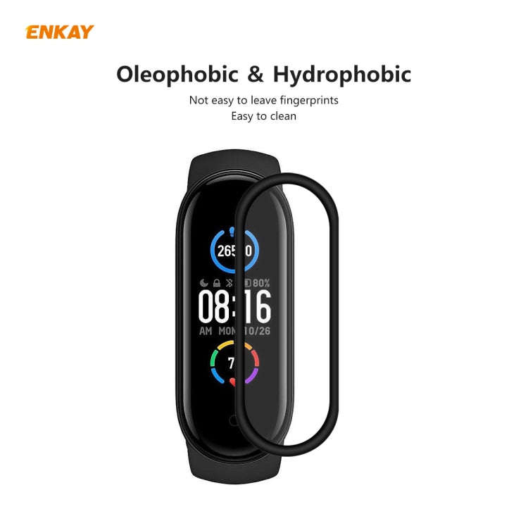 1 PCS For Xiaomi Mi Band 5 ENKAY Hat-Prince 3D Full Screen Soft PC Edge + PMMA HD Screen Protecto...