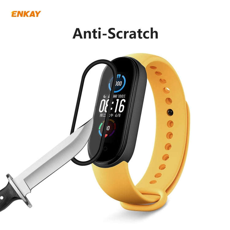 1 PCS For Xiaomi Mi Band 5 ENKAY Hat-Prince 3D Full Screen Soft PC Edge + PMMA HD Screen Protecto...