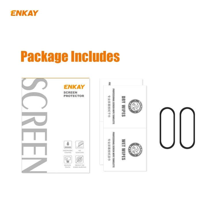 2 PCS For Xiaomi Mi Band 5 ENKAY Hat-Prince 3D Full Screen Soft PC Edge + PMMA HD Screen Protecto...