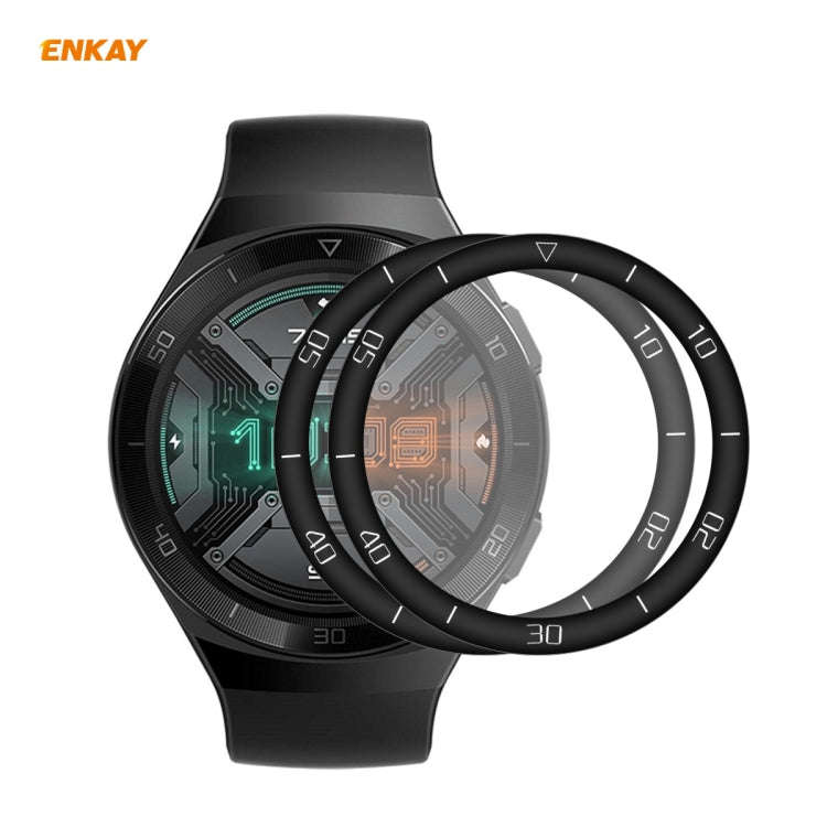 For Huawei Watch GT 2e 46mm 2 PCS ENKAY Hat-Prince 3D Full Screen Soft PC Edge + PMMA HD Screen P...