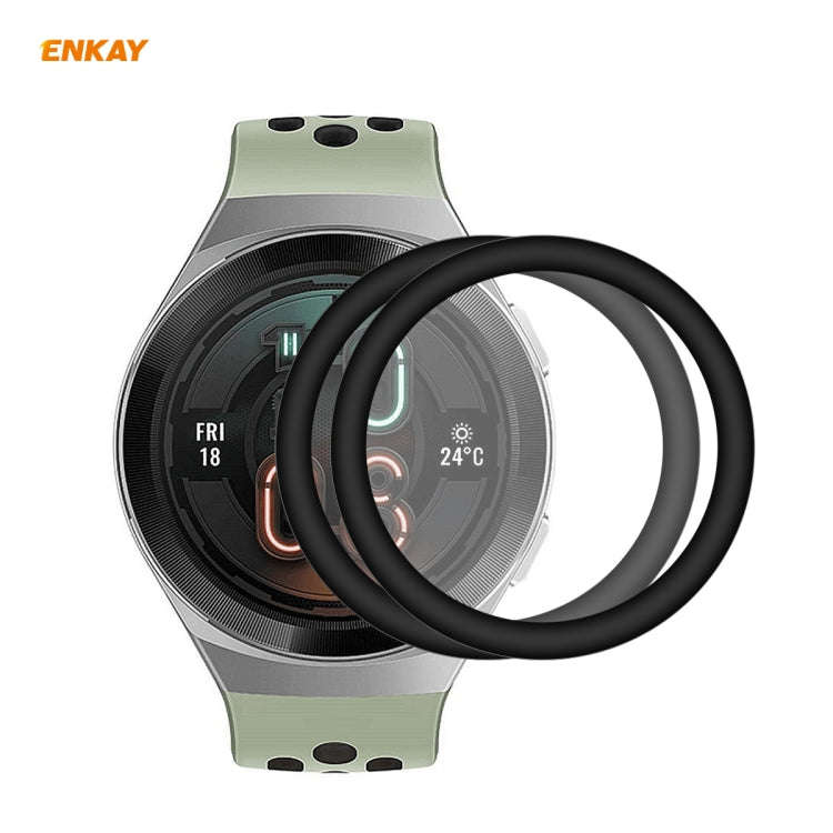 For Huawei Watch GT 2e 46mm 2 PCS ENKAY Hat-Prince 3D Full Screen Soft PC Edge + PMMA HD Screen P...