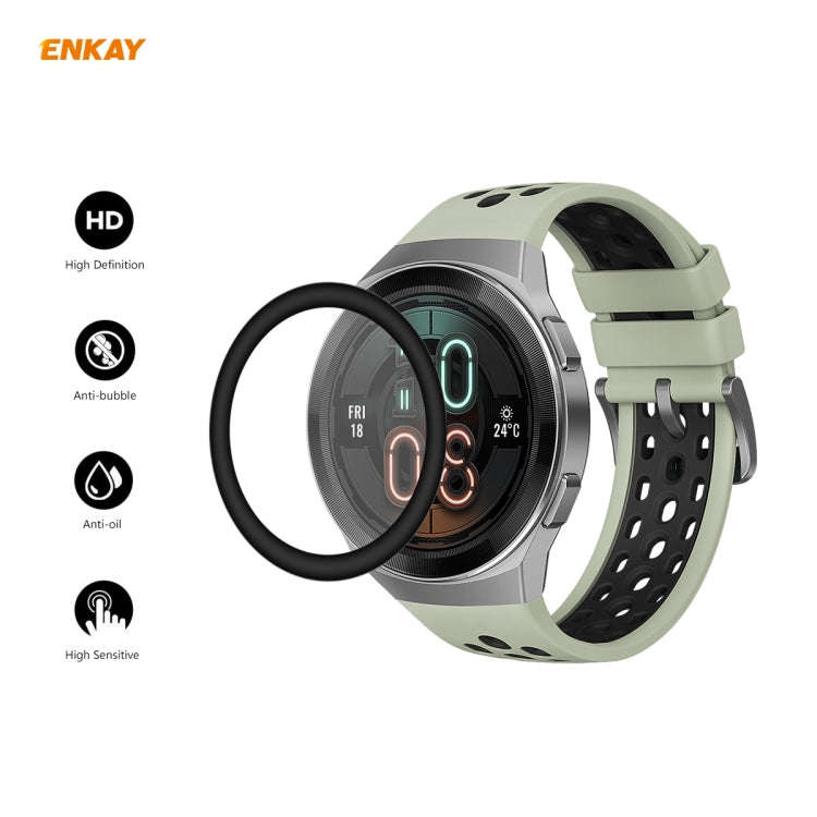 For Huawei Watch GT 2e 46mm 2 PCS ENKAY Hat-Prince 3D Full Screen Soft PC Edge + PMMA HD Screen P...