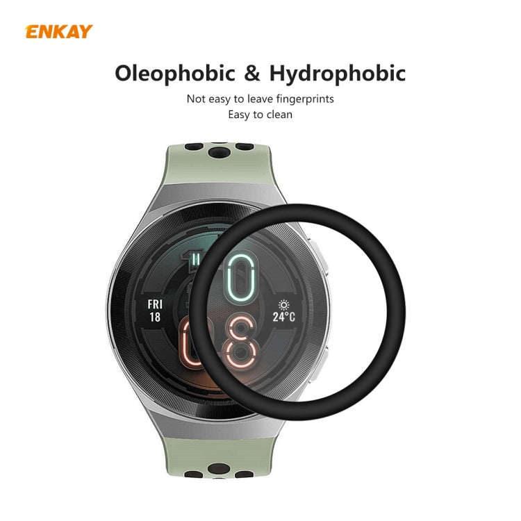 For Huawei Watch GT 2e 46mm 2 PCS ENKAY Hat-Prince 3D Full Screen Soft PC Edge + PMMA HD Screen P...