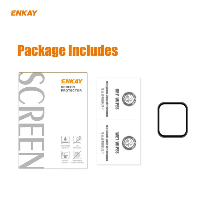 For Apple Watch Series 6/5/4/SE 40mm ENKAY Hat-Prince 3D Full Screen PET Curved Hot Bending HD Sc...