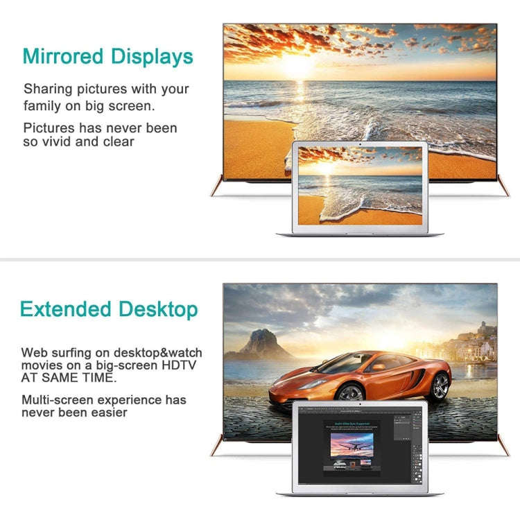 Mini DP to VGA Adapter Cable, Supports 1080P