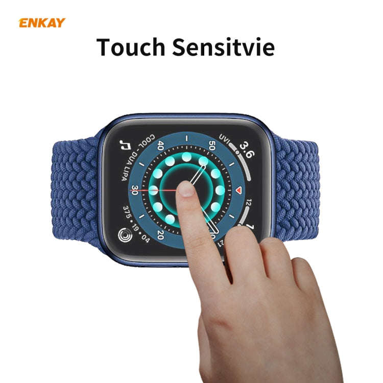 2 PCS For Apple Watch Series 6/5/4/SE 44mm ENKAY Hat-Prince 3D Full Screen PET Curved Hot Bending...
