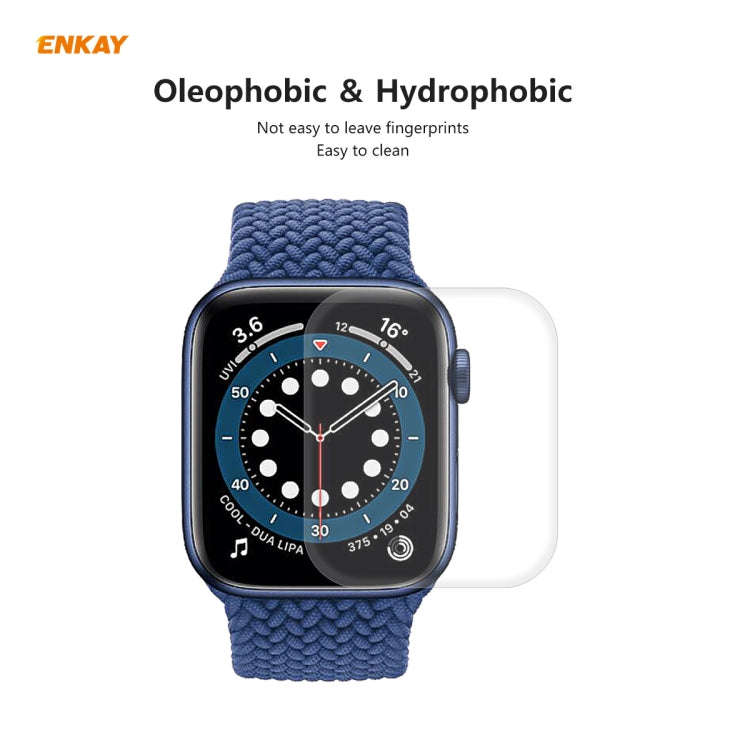 2 PCS For Apple Watch Series 6/5/4/SE 44mm ENKAY Hat-Prince 3D Full Screen PET Curved Hot Bending...