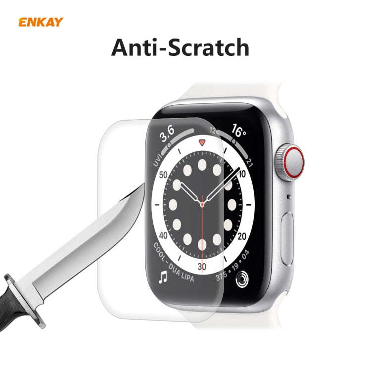 2 PCS For Apple Watch Series 6/5/4/SE 44mm ENKAY Hat-Prince 3D Full Screen PET Curved Hot Bending...