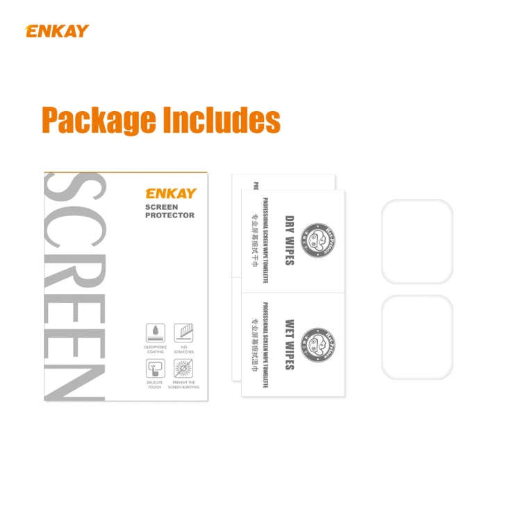 2 PCS For Apple Watch Series 6/5/4/SE 44mm ENKAY Hat-Prince 3D Full Screen PET Curved Hot Bending...