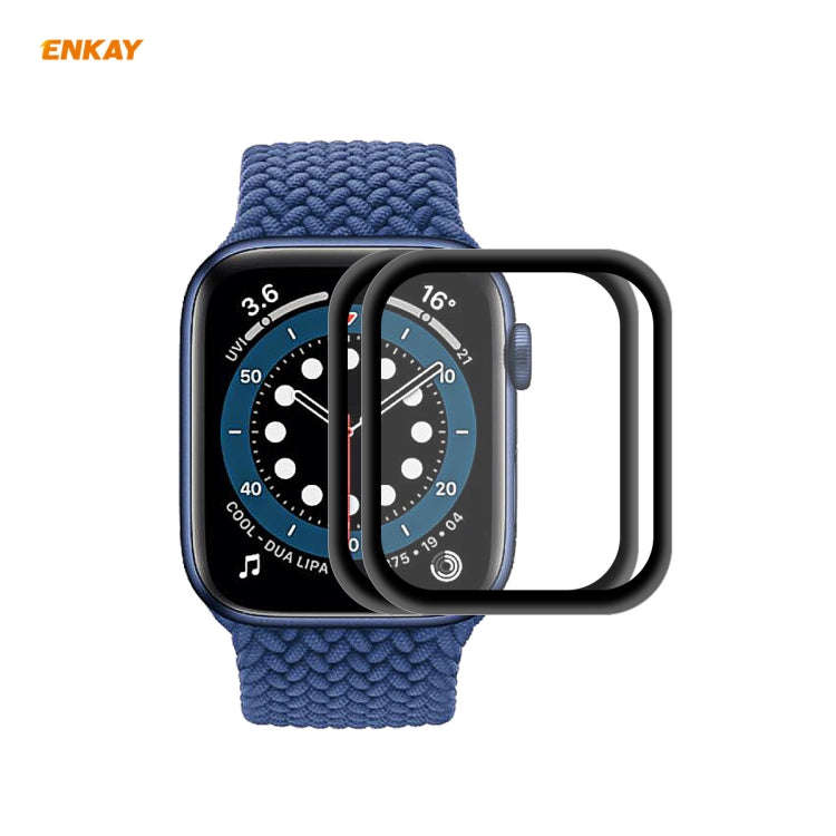 2 PCS For Apple Watch Series 6/5/4/SE 40mm ENKAY Hat-Prince 3D Full Screen PET Curved Hot Bending...