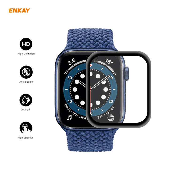 2 PCS For Apple Watch Series 6/5/4/SE 40mm ENKAY Hat-Prince 3D Full Screen PET Curved Hot Bending...