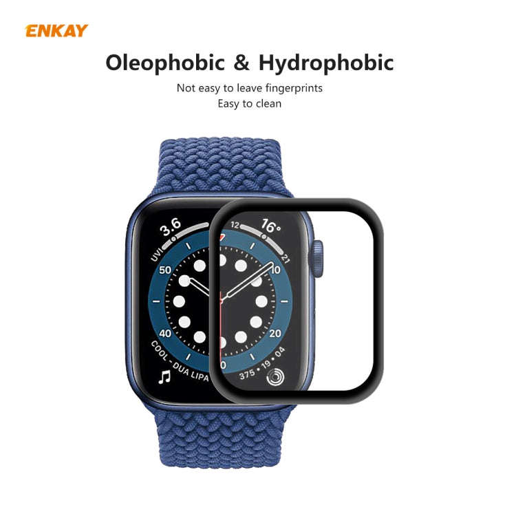 2 PCS For Apple Watch Series 6/5/4/SE 40mm ENKAY Hat-Prince 3D Full Screen PET Curved Hot Bending...