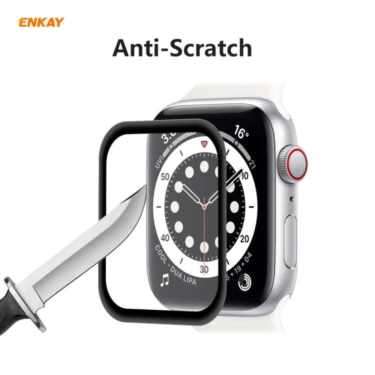 2 PCS For Apple Watch Series 6/5/4/SE 40mm ENKAY Hat-Prince 3D Full Screen PET Curved Hot Bending...