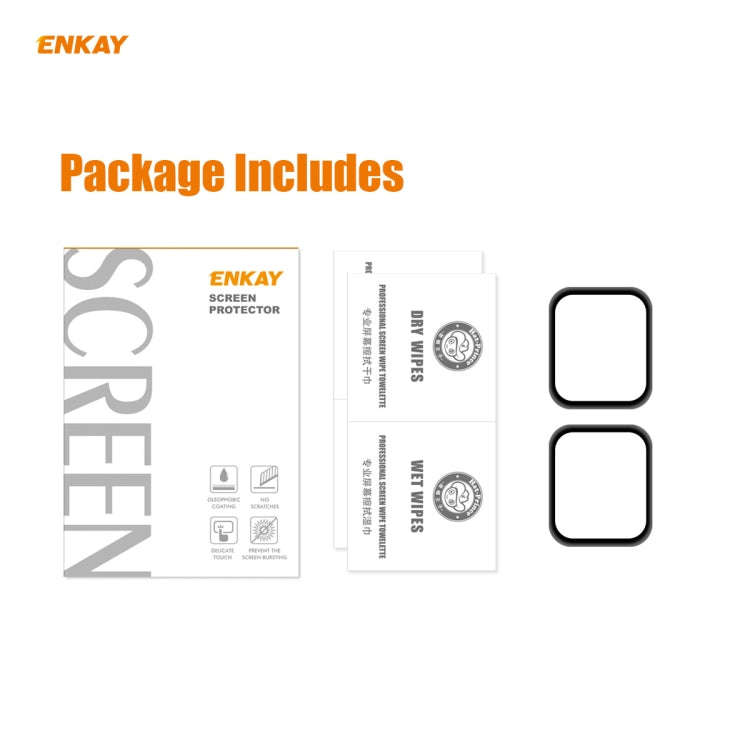2 PCS For Apple Watch Series 6/5/4/SE 40mm ENKAY Hat-Prince 3D Full Screen PET Curved Hot Bending...