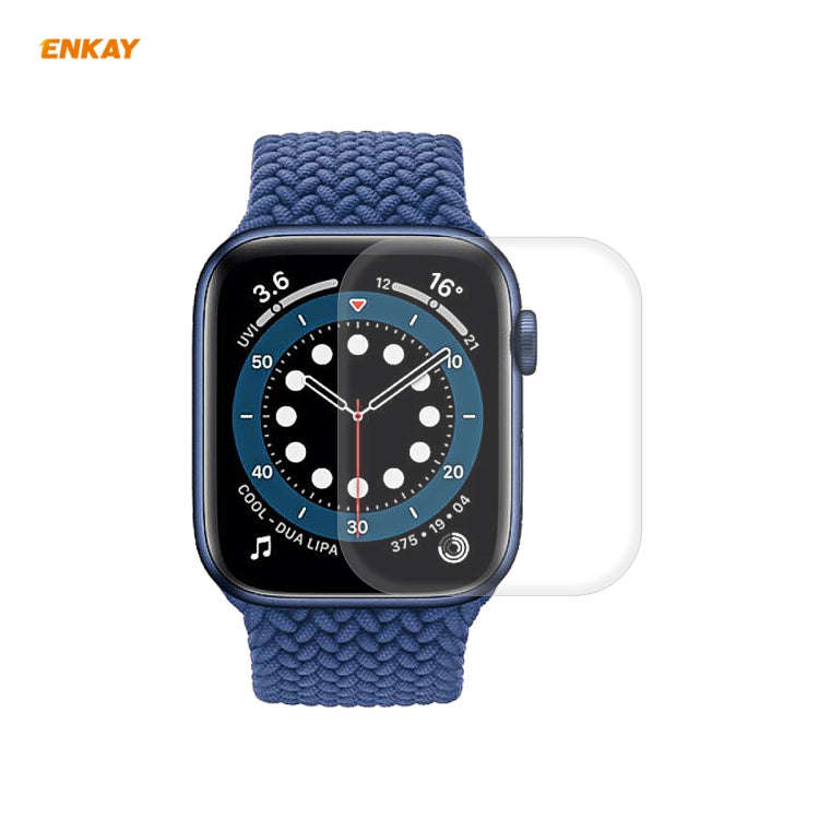 For Apple Watch Series 6/5/4/SE 44mm ENKAY Hat-Prince 3D Full Screen PET Curved Hot Bending HD Sc...
