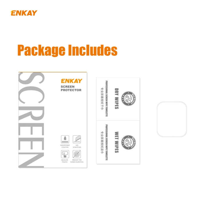 For Apple Watch Series 6/5/4/SE 44mm ENKAY Hat-Prince 3D Full Screen PET Curved Hot Bending HD Sc...
