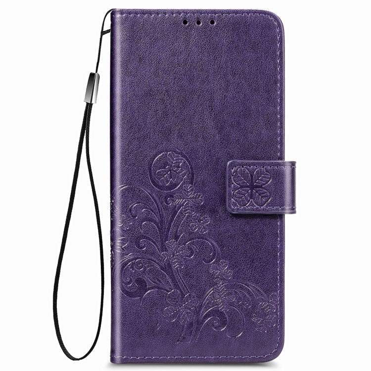 For Huawei Mate 40 Lite /Maimang 9 Four-leaf Clasp Embossed Buckle Mobile Phone Protection Leathe...