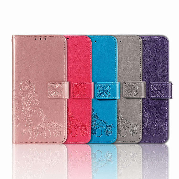 For Huawei Mate 40 Lite /Maimang 9 Four-leaf Clasp Embossed Buckle Mobile Phone Protection Leathe...