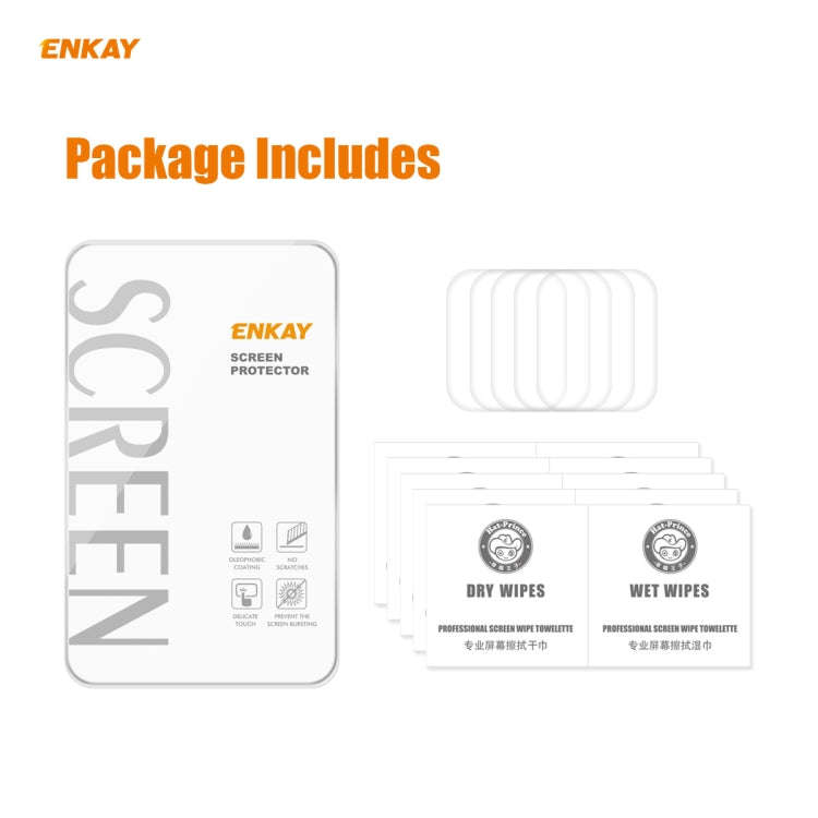 5 PCS For Apple Watch Series 6/5/4/SE 44mm ENKAY Hat-Prince 3D Full Screen PET Curved Hot Bending...