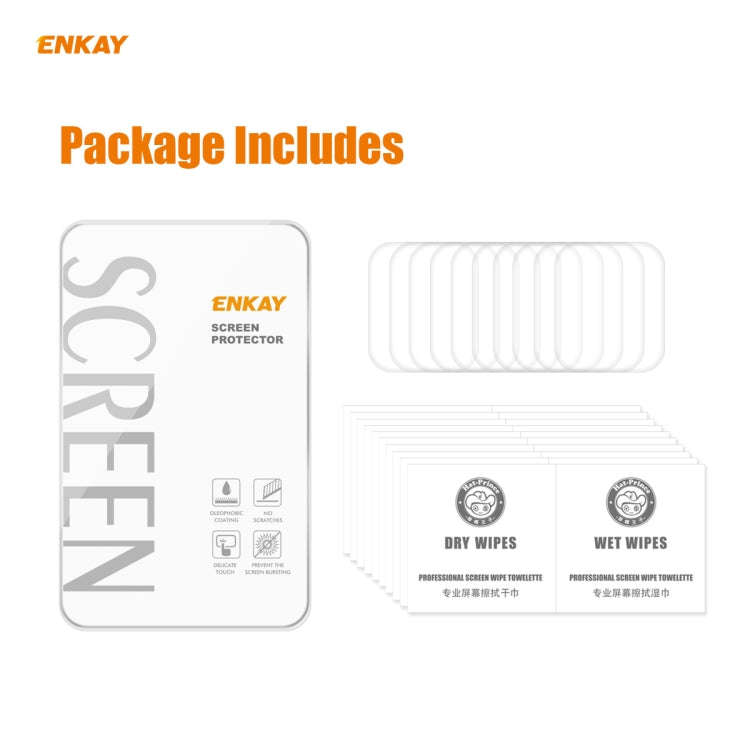 10 PCS For Apple Watch Series 6/5/4/SE 44mm ENKAY Hat-Prince 3D Full Screen PET Curved Hot Bendin...