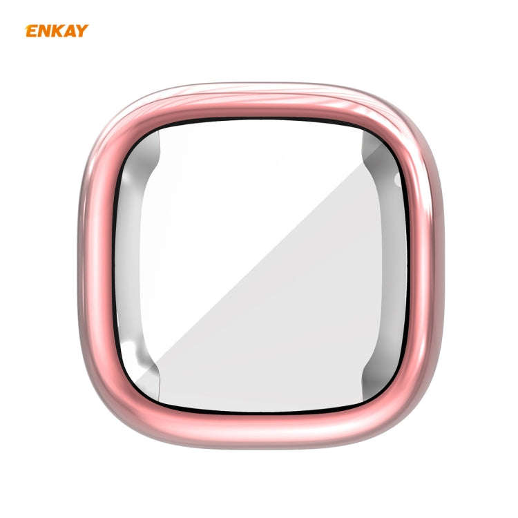 For Fitbit Versa 3 / Fitbit Sense ENKAY Hat-Prince ENK-AC8208 Full Coverage Electroplate TPU Soft...