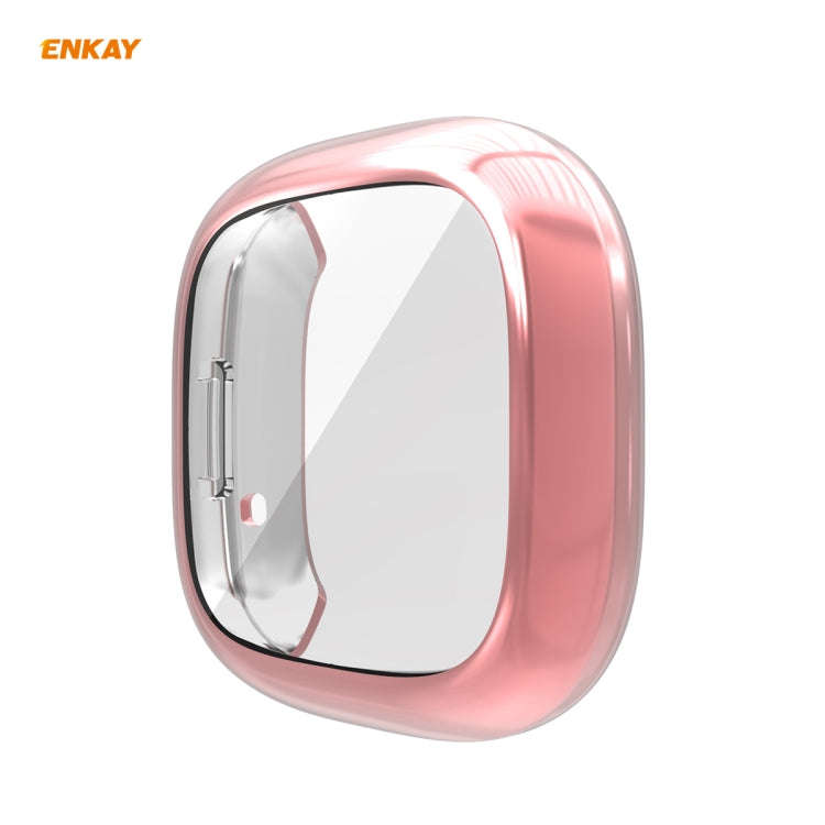 For Fitbit Versa 3 / Fitbit Sense ENKAY Hat-Prince ENK-AC8208 Full Coverage Electroplate TPU Soft...