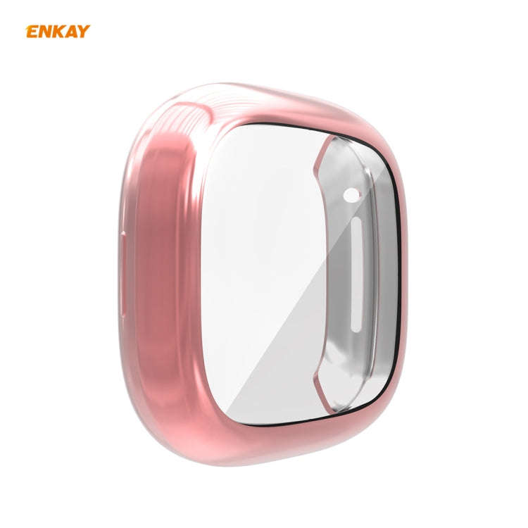 For Fitbit Versa 3 / Fitbit Sense ENKAY Hat-Prince ENK-AC8208 Full Coverage Electroplate TPU Soft...