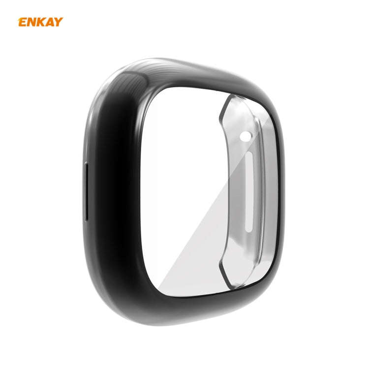 For Fitbit Versa 3 / Fitbit Sense ENKAY Hat-Prince ENK-AC8208 Full Coverage Electroplate TPU Soft...
