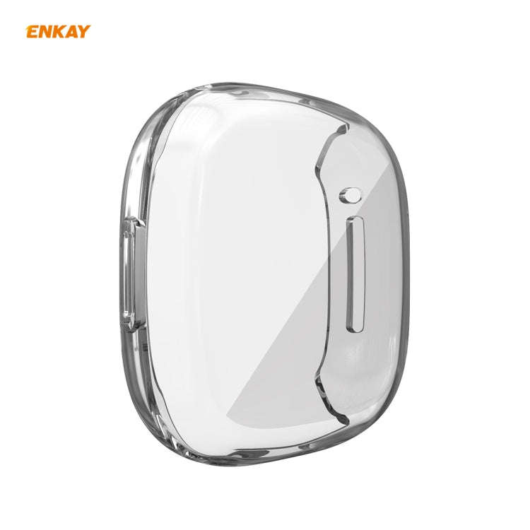 For Fitbit Versa 3 / Fitbit Sense ENKAY Hat-Prince ENK-AC8208 Full Coverage Transparent TPU Soft ...