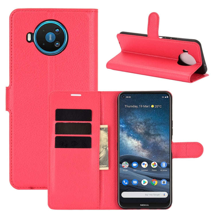 For Nokia 8.3 5G Litchi Texture Horizontal Flip Protective Case with Holder & Card Slots & Wallet...