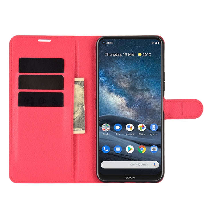For Nokia 8.3 5G Litchi Texture Horizontal Flip Protective Case with Holder & Card Slots & Wallet...