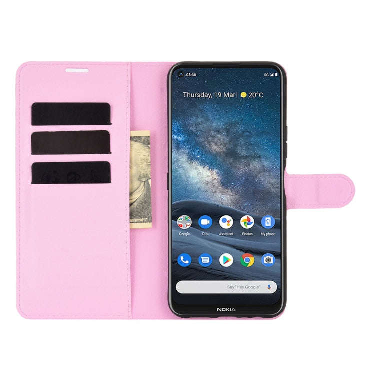 For Nokia 8.3 5G Litchi Texture Horizontal Flip Protective Case with Holder & Card Slots & Wallet...