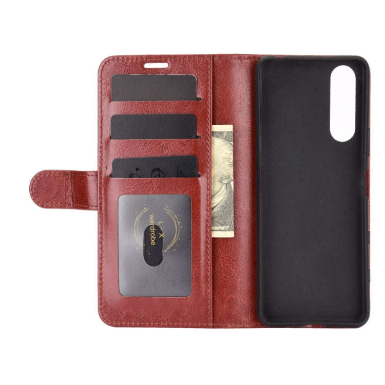 For Sony Xperia 5 II R64 Texture Single Horizontal Flip Protective Case with Holder & Card Slots ...