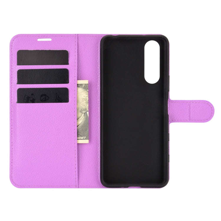 For Sony Xperia 5 II Litchi Texture Horizontal Flip Protective Case with Holder & Card Slots & Wa...