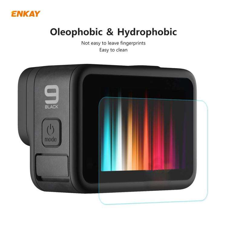 For GoPro HERO9 ENKAY Hat-Prince 3 in 1 0.2mm 9H 2.15D Protective Camera Lens and Screen Tempered...