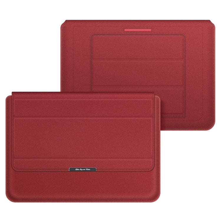 4 in 1 Universal Laptop Holder PU Waterproof Protection Wrist Laptop Bag, Size:15/16inch(Red)