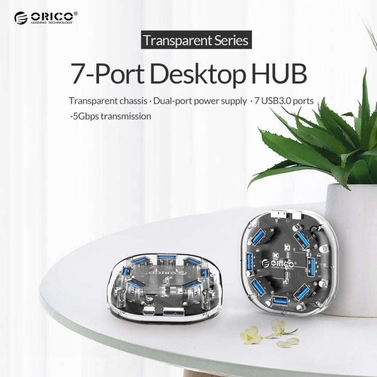 ORICO H7U-U3 7 Port USB3.0 Transparent HUB