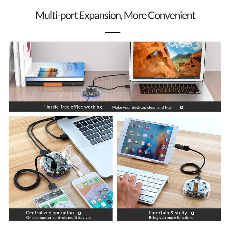 ORICO H7U-U3 7 Port USB3.0 Transparent HUB